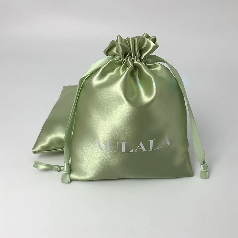 Luxury Skincare Packaging - Op maat gemaakte logo satijnen sieradenverpakkingszakjes