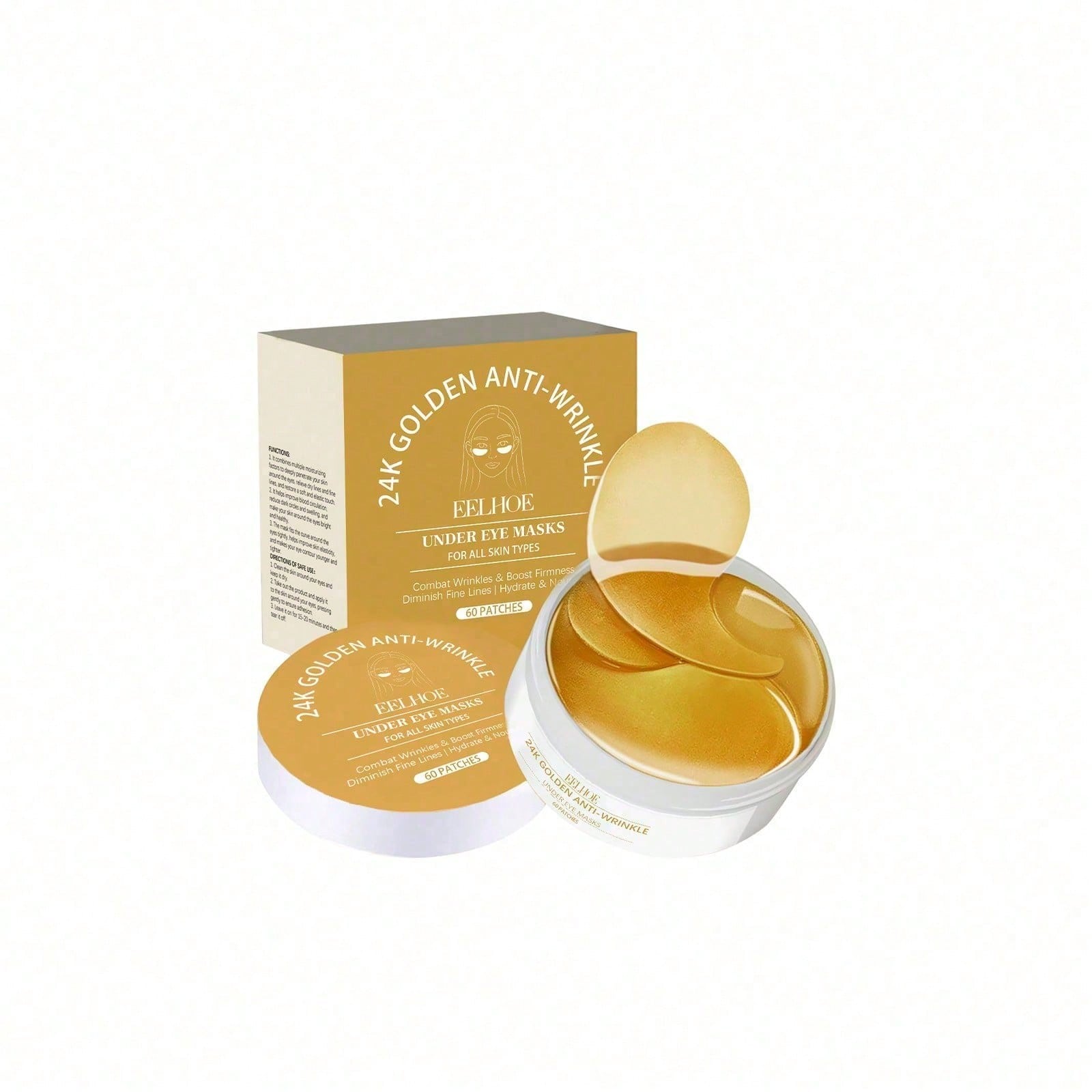 24K gouden oogmasker, 60 stuks - Luxury Skincare Lines recensie en prijs